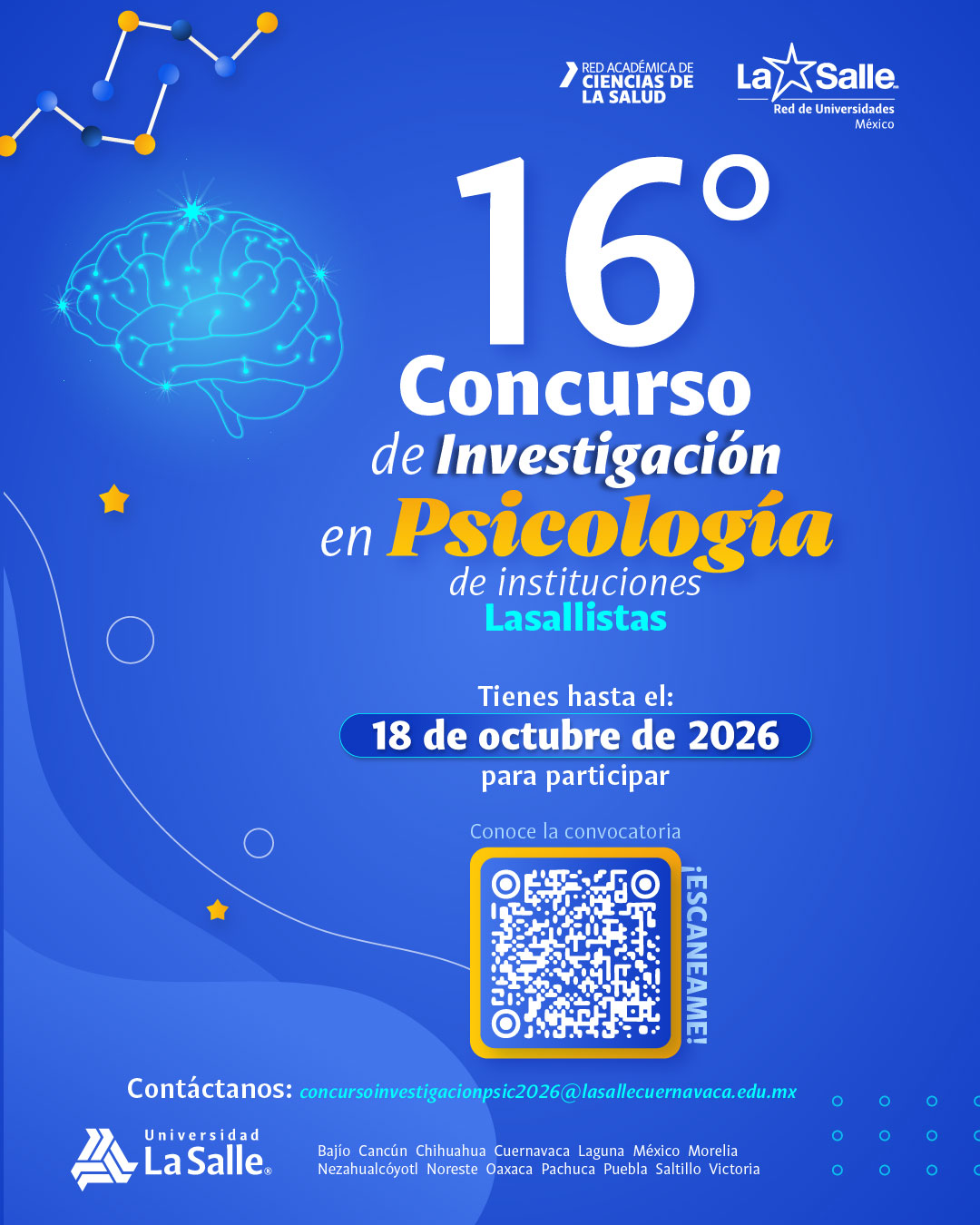 Cartel del 16º Concurso de Investigación en Psicología